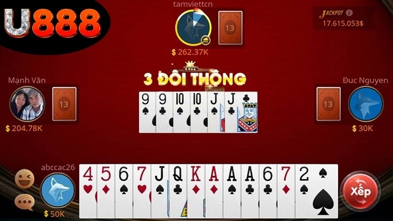 Hướng dẫn cách chơi tiến lên U888